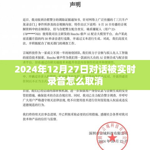 如何取消對(duì)話(huà)實(shí)時(shí)錄音功能（2024年12月27日指南）