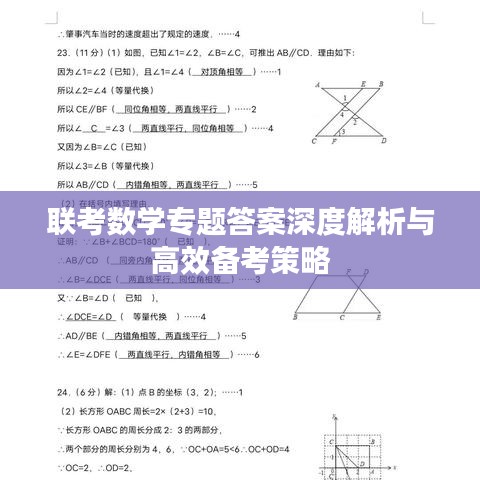 聯(lián)考數(shù)學(xué)專題答案深度解析與高效備考策略