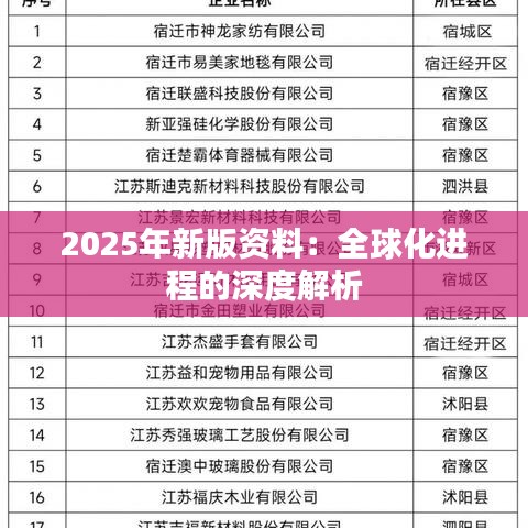 2025年新版資料：全球化進(jìn)程的深度解析