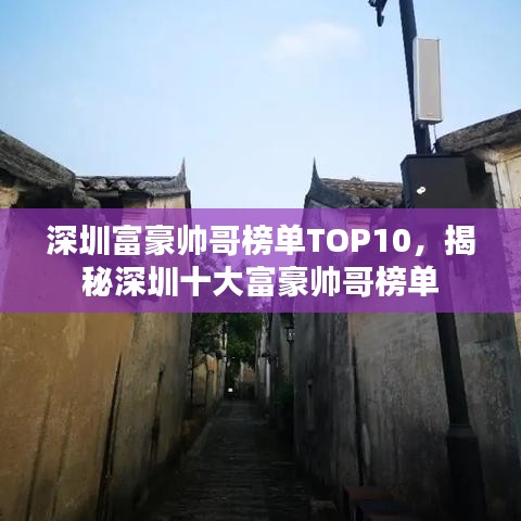 深圳富豪帥哥榜單TOP10，揭秘深圳十大富豪帥哥榜單