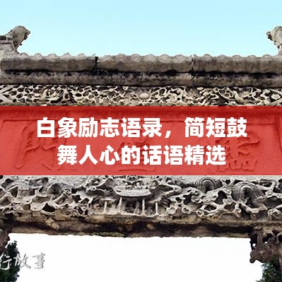 白象勵志語錄，簡短鼓舞人心的話語精選