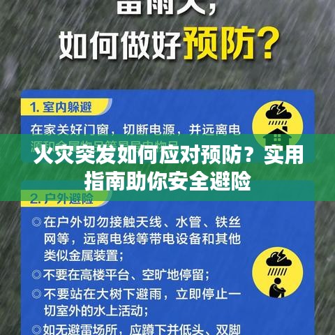 火災(zāi)突發(fā)如何應(yīng)對預(yù)防？實用指南助你安全避險