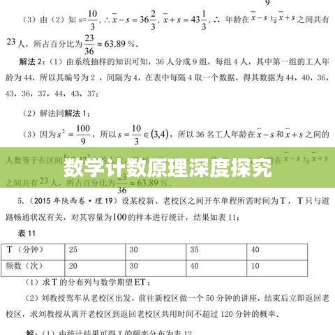 數(shù)學計數(shù)原理深度探究