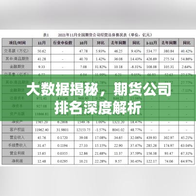 大數(shù)據(jù)揭秘，期貨公司排名深度解析