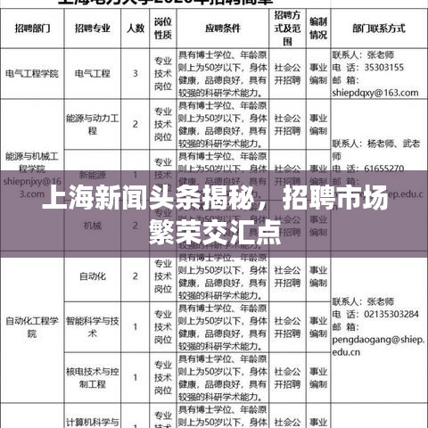 上海新聞?lì)^條揭秘，招聘市場(chǎng)繁榮交匯點(diǎn)