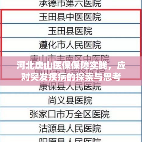 河北唐山醫(yī)保保障實(shí)踐，應(yīng)對(duì)突發(fā)疾病的探索與思考