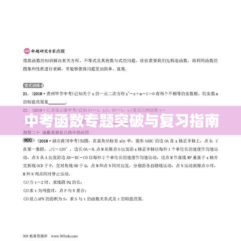 中考函數(shù)專題突破與復(fù)習(xí)指南