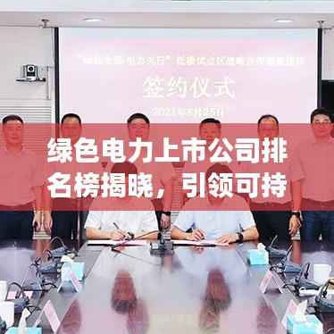 綠色電力上市公司排名榜揭曉，引領(lǐng)可持續(xù)發(fā)展的先鋒力量
