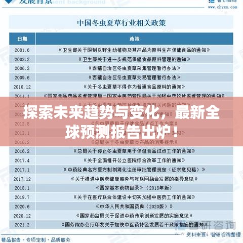 探索未來趨勢(shì)與變化，最新全球預(yù)測(cè)報(bào)告出爐！